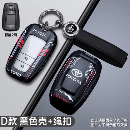 Racing Style Design Car Key Case Key Auto Accessory For Toyota CHR Prado 2017 2018 Prius Camry Corolla RAV4 2017 2018 2019 2020