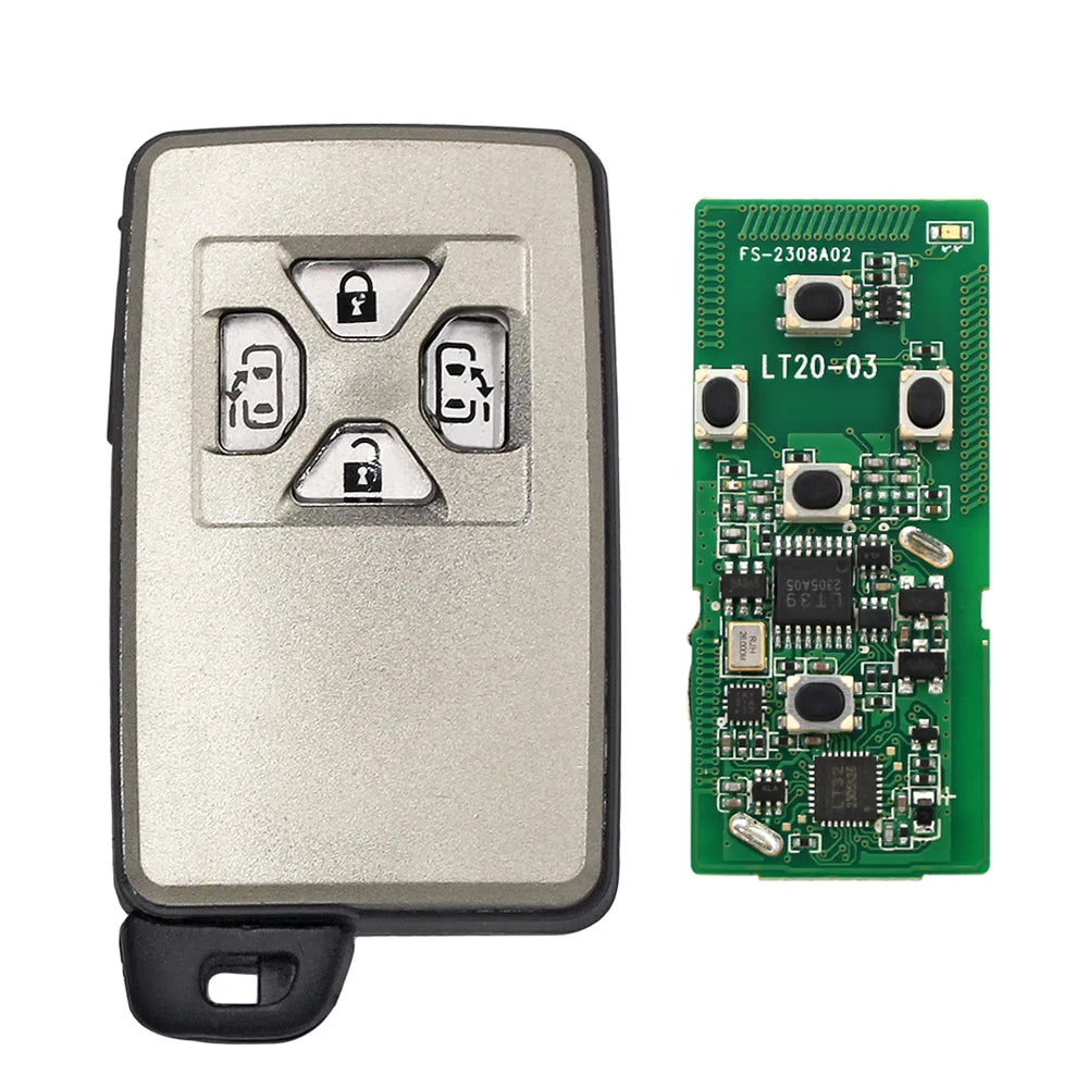 Ecusells Smart Keyless Go Remote Key Fob FSK 312MHz 314.3MHz 4D Chip for Toyota Alphard Previa Sienna Board 271451-6221