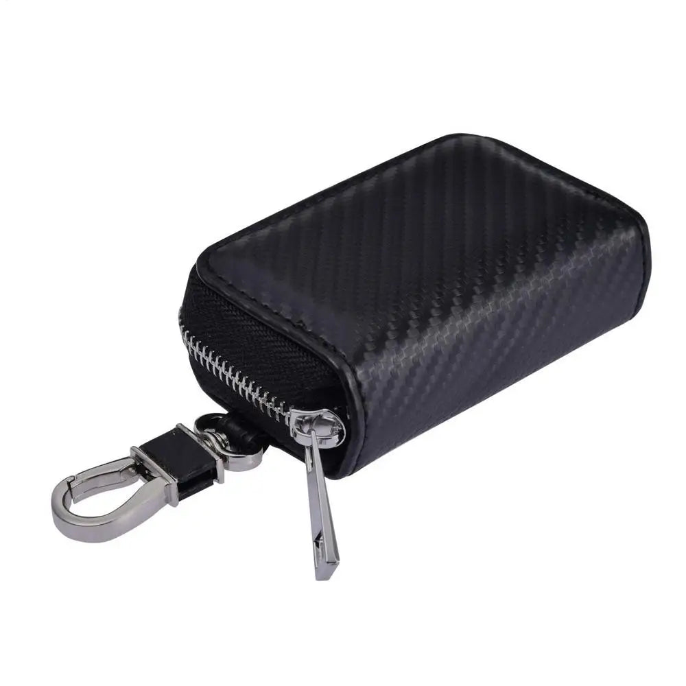 Carcasă de blocare a semnalului pentru chei de mașină Faraday Box Anti-hacking Anti-furt Key Fob RFID Geanta de blocare a semnalului Husă din piele PU Blocant de carcasă