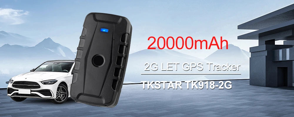 TKSTAR TK918 4G Tracker GPS pentru mașină Localizator GPRS pentru vehicule magnetice 20000mAh Timp de așteptare lung Impermeabil Alarma de șoc Aplicație gratuită