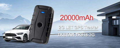 TKSTAR TK918 4G Tracker GPS pentru mașină Localizator GPRS pentru vehicule magnetice 20000mAh Timp de așteptare lung Impermeabil Alarma de șoc Aplicație gratuită