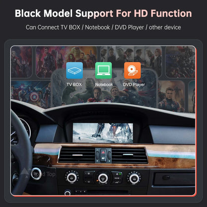 RoadTop Wireless CarPlay Android Auto pentru BMW Seria 3 E90 E91 E92 E93 Seria 5 E60 E61 2008-2013 cu funcție AirPlay Car Play