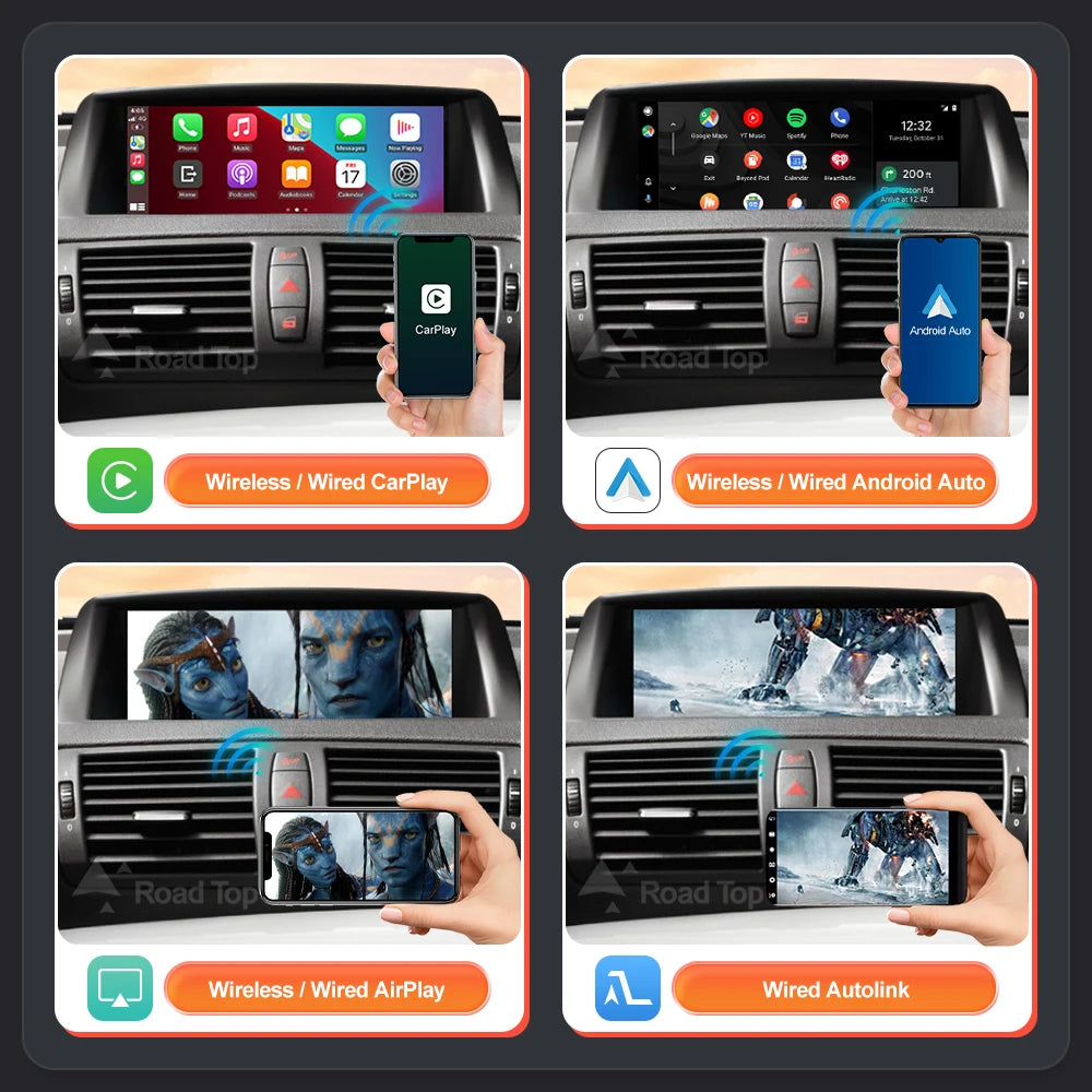 Wireless CarPlay pentru sistemul BMW CIC Seria 1 E81 E82 E87 E88 2008-2012 cu Android Auto Mirror Link AirPlay Car Play navigație