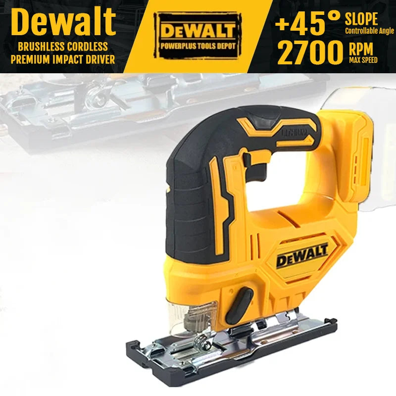 Scie courbe sans fil Dewalt 2700 tr/min Réglage de coupe à 45 degrés pour le travail du bois Outils électriques spéciaux pour batteries Dewalt 20 V