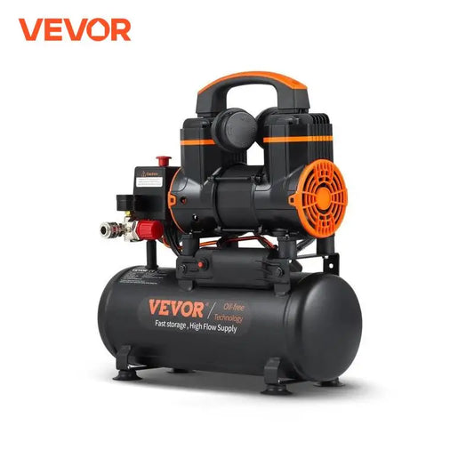 VEVOR Silent Air Compressor 900W 1450W 1800W Quiet Oil-free Portable Air Pump for Home Repair Tire Inflation Whisper Compressor