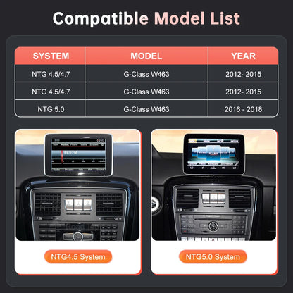 Road Top Wireless CarPlay Android Auto module for Mercedes Benz G-Class W463 2012-2018  G63 G65 AMG G500 NTG4.5 NTG4.7 NTG5.0