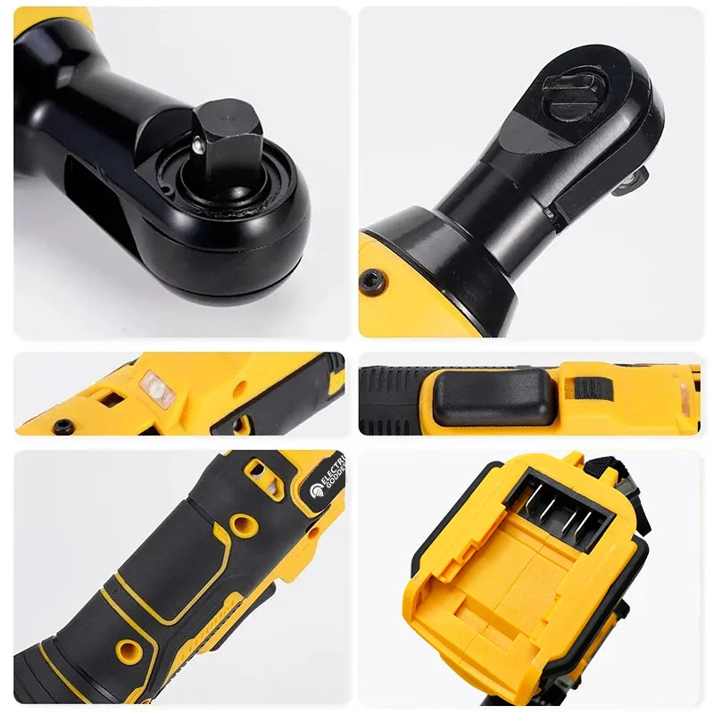 Electric Goddess Lithium Ratchet Wrench Removes Screws Nuts 3/8’ Drive Power Tools Household Multifunction High Power Handheld