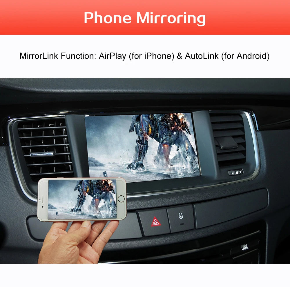 Wireless CarPlay pentru Peugeot 508 2008 408 2014-2016 Ecran 7“ cu Android Auto Mirror Link Accesoriu AirPlay Car Play