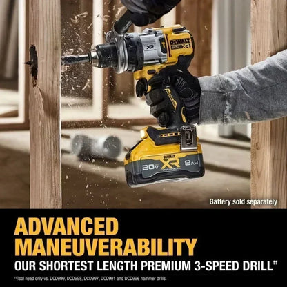 DEWALT DCD1007 20V MAX Brushless 1/2 in. 3-Speed Hammer Drill ANTI-ROTATION Cordless Electric Hammer Dewalt Power Tools DCD1007B