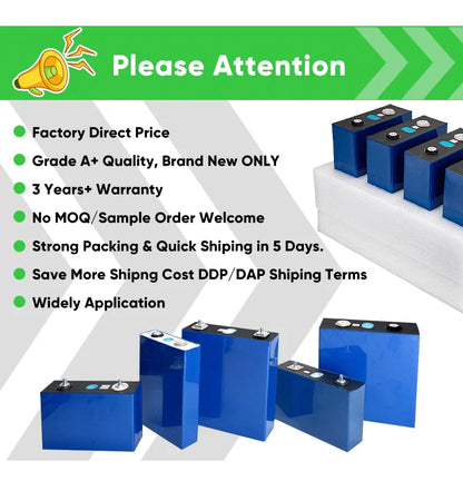 Lifepo4 Battery  EVE280AH Grade A 6000 Cycles Solar Battery Rechargeable Battery 12V 24V 48V Batteries Poland Stock Power Bank