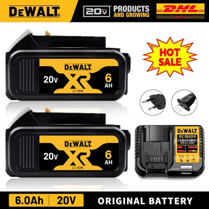 Batterie d'origine DEWALT 20V, 6AH, batterie lithium-ion rechargeable, DEWALT, DCB115, DCB118, charge rapide, batterie d'outils DEWALT,