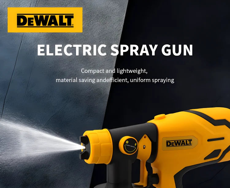 Pistol electric de vopsea cu pulverizare DEWALT 800ML Pulverizator de vopsea fără fir Pulverizator electric de vopsea Unelte electrice pentru vopsit pentru baterie de 18V