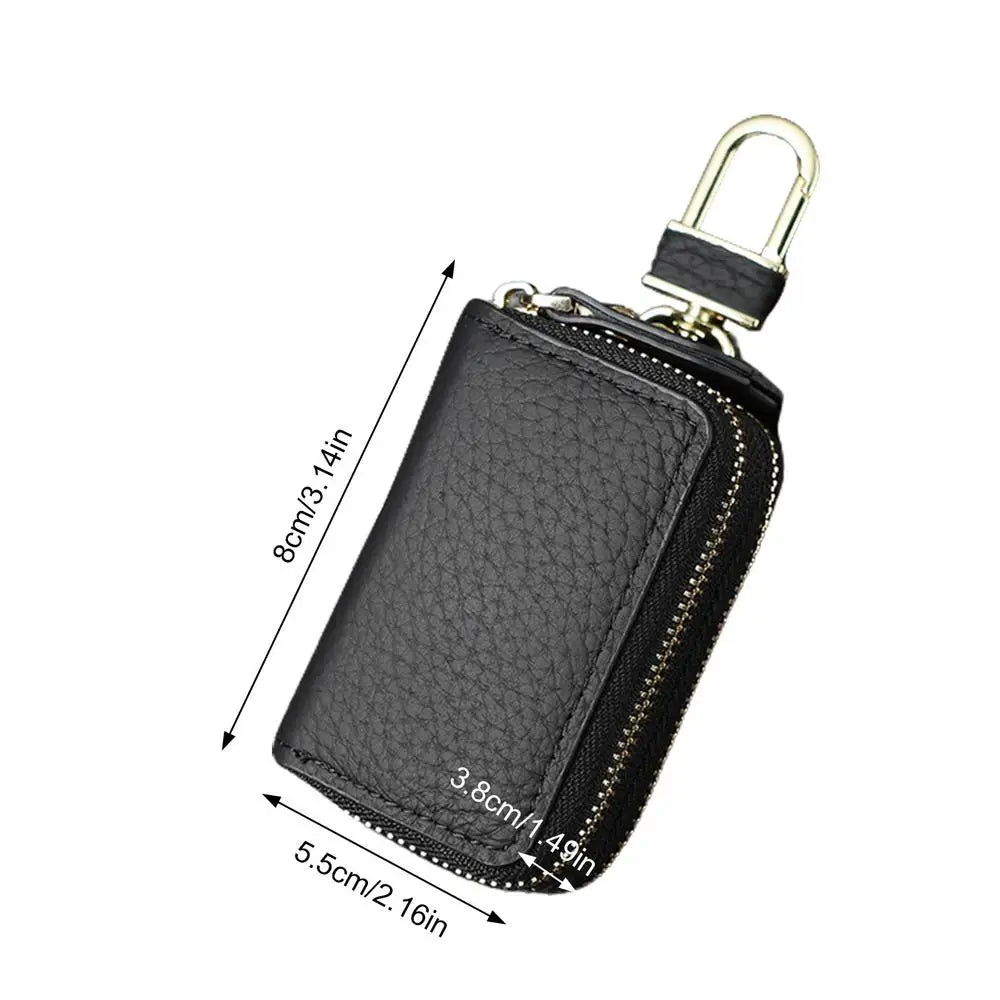 Car Key Case Signal Blocker Case Faraday Box Anti-Hacking Anti-Theft Key Fob RFID Signal Blocking Bag Leather Pouch Case Blocker