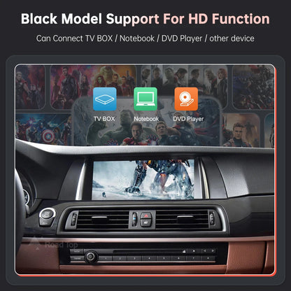 Road Top Wireless CarPlay Android Auto pentru BMW Seria 5 7 F10 F11 F07 GT F01 F02 F03 F04 2009-2016 cu Mirror Link Air Play