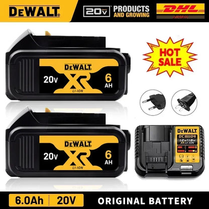 Batterie d'origine DEWALT 20V, 6AH, batterie lithium-ion rechargeable, DEWALT, DCB115, DCB118, charge rapide, batterie d'outils DEWALT,