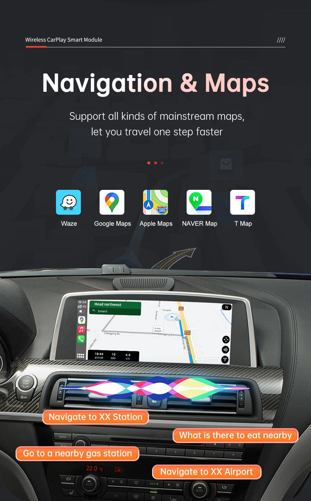 Road Top Wireless CarPlay pentru BMW Seria 6 F06 F12 F13 G32 2010-2020 CIC NBT EVO cu Android Auto Mirror Link Funcții AirPlay