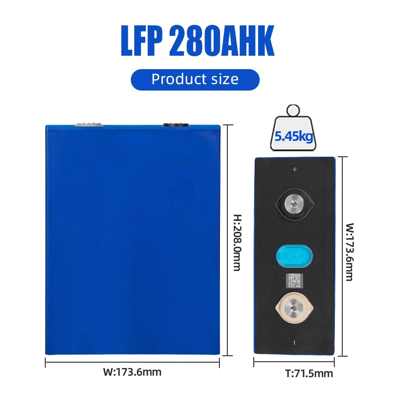 Poland Stock V4 Seplos 14.5KWH Lifepo4 Battery Kits  EVE280K Grade A+ With 10A Active Balancer Home Solar CAN RS485 Free To EU