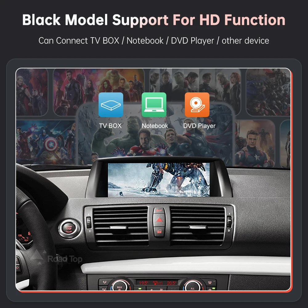 Wireless CarPlay pentru sistemul BMW CIC Seria 1 E81 E82 E87 E88 2008-2012 cu Android Auto Mirror Link AirPlay Car Play navigație