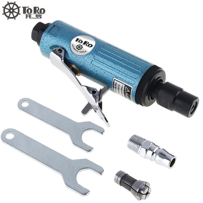 TORO Electric Grinder 1/4Inch 25000rpm Pneumatic Tool Air Die Grinder Grinding Kit Polishing Engraving Tools Grinding Machine