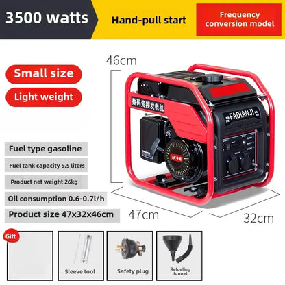 Gasoline generator 220V household small single three-phase 380 volts dual voltage 5KW6/8/10 kW frequency conversion outdoor