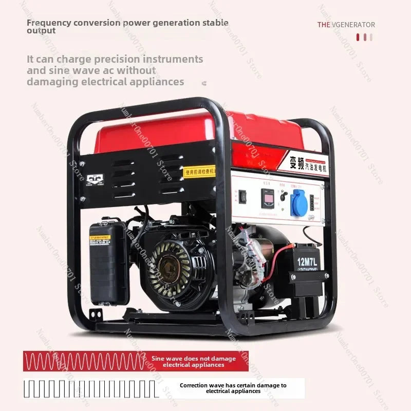 Gasoline generator 220V household small single three-phase 380 volts dual voltage 5KW6/8/10 kW frequency conversion outdoor