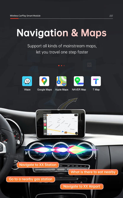 Wireless CarPlay Android Auto Decoder for Mercedes Benz GLC C-Class W205 2015-2018 with MirrorLink AirPlay Car Play Camera