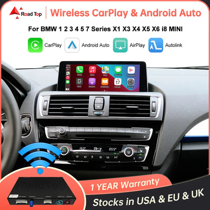 Wireless CarPlay Android Auto pentru BMW Seria 1 2 3 4 5 6 7