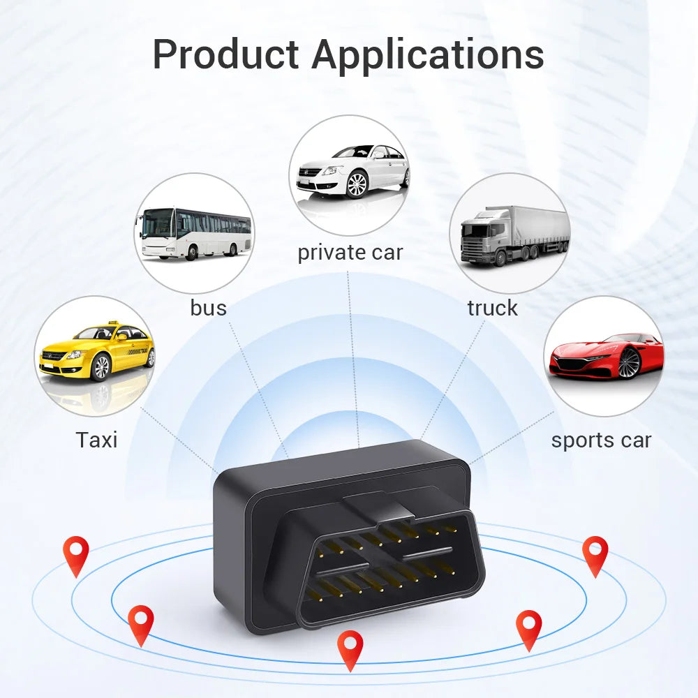 MiCODUS OBD GPS Tracker MV66 Moniteur vocal Mini GPS Tracker en temps réel pour appareil de suivi de voiture Shake Move Alert Geofence Application gratuite