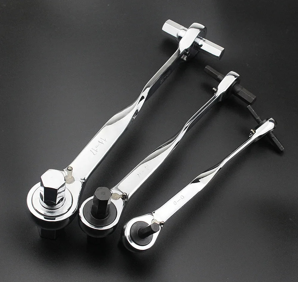 Multi Tool Double End Wrench 1PC High Quality CR-V Ratchet Allen Wrench Ratchet Wrench Key Hex Metric 4-17mm