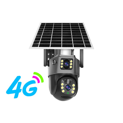 Linook V380 Pro 4K 8MP 4G SIM card solar CCTV camera wireless CCTV exterior WIFI camera solara 360 baterie incorporata rezistenta la apa