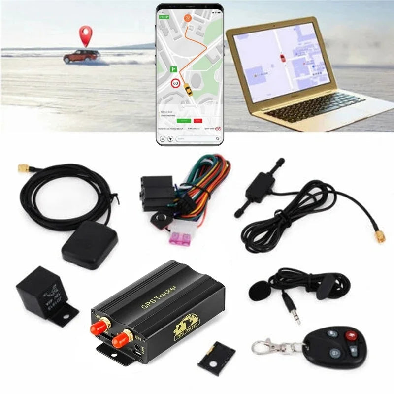 Tracker GPS en temps réel TK103B - Télécommande, alarme antivol, localisation précise - LANG MAO 120 caractères : Temps réel précis