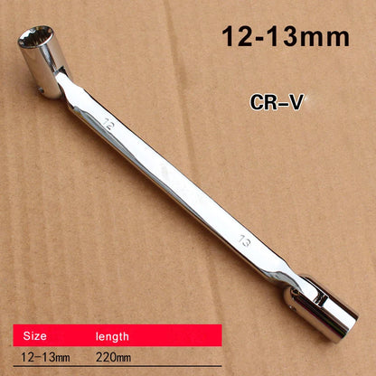 1pcs Metric Double end 12 point PT Swivel Head Flexible Socket Wrench Spanner CRV steel Tool