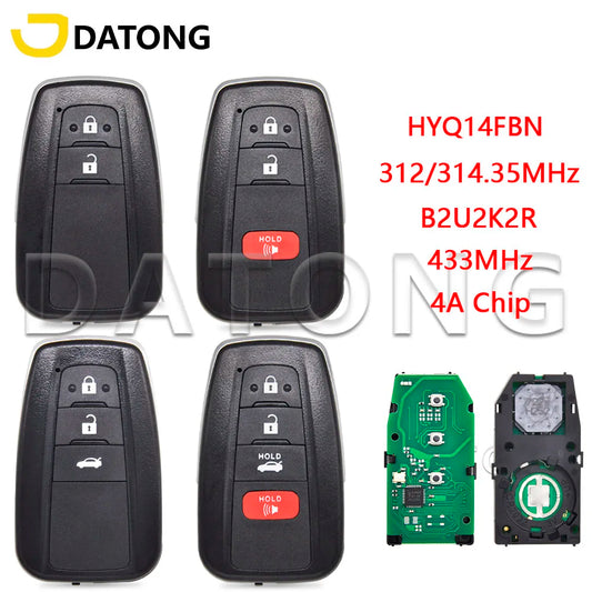 Datong Wolrd Car Remote Control Key For Toyota Corolla HYQ14FBN 4A Chip 312/314MHz For Brazil 8990H-02050 B2U2K2R 433MHz