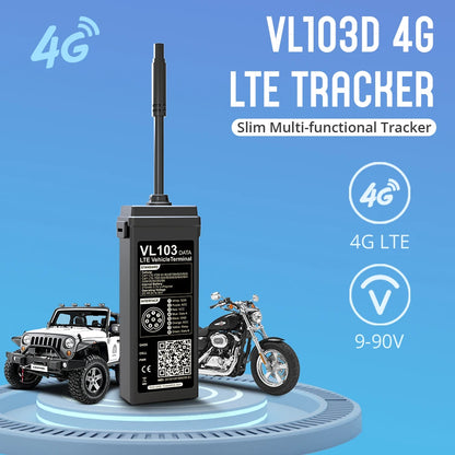 JIMIIOT VL103M/D Mini traceur GPS pour moto 4G alarme de voiture coupure à distance carburant alertes multiples localisateur de véhicule batterie 270mAH