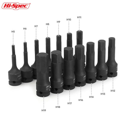 1/2 Adaptor universal pentru cheie cu impact Adaptor pentru cheie Cr-MO Set chei Set chei priză cu cap hexagonal Air Impact Craftsman H5-H19