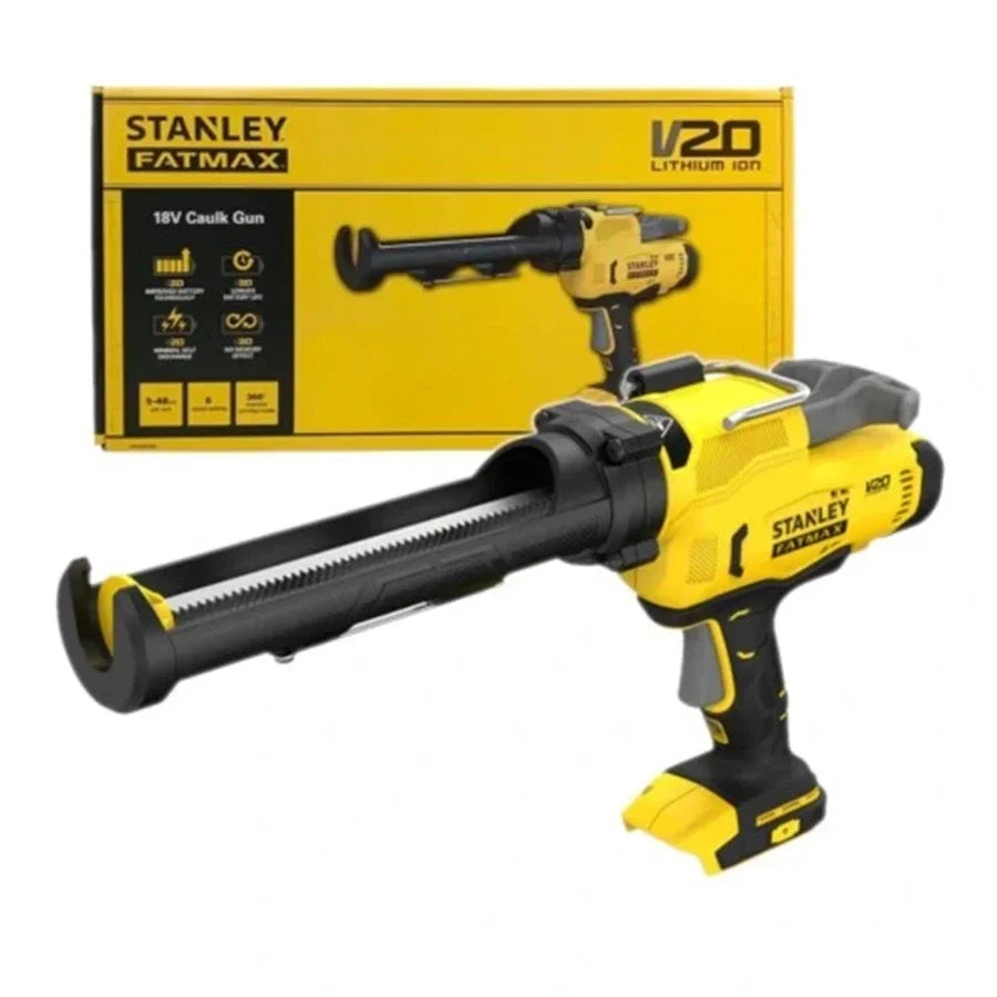 STANLEY SFMCE600B 18V FATMAX Cordless Lithium Electric Glue Gun 6 Speed Caulk Gun Doors and Windows Mounting (Tool Only)