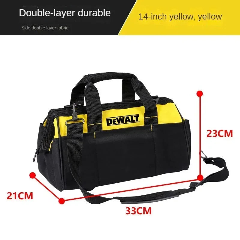 DEWALT Tools Sac à main de rangement durable Clé électrique Tournevis Trousse à outils Pièces de quincaillerie en métal Sac à outils multifonction