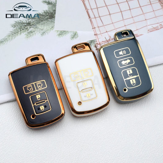 TPU Car Remote Key Case Cover For Toyota Camry Corolla RAV4 Highlander Avalon 2015-2017 Shell Holder Fob Accessories