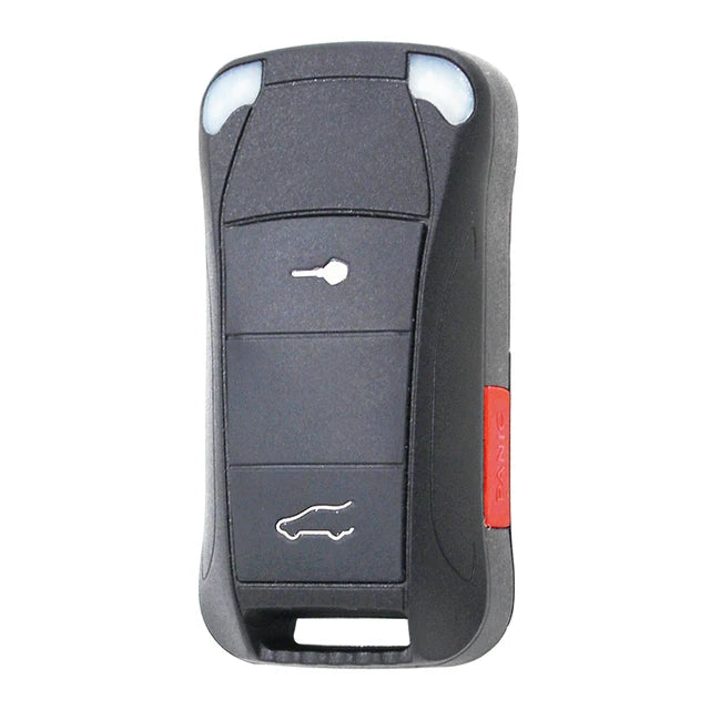 XNRKEY 2/4/3+1 boutons Flip Remote Key Shell Fob pour Porsche Cayenne 2003+ lame HU66 non coupée étui de clé de voiture à distance pliable