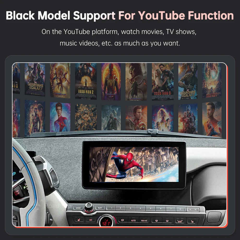 Wireless CarPlay pentru sistemul BMW i3 I01 NBT EVO 2013-2020 cu Android Auto Mirror Link AirPlay Car Play Cameră spate BT GPS