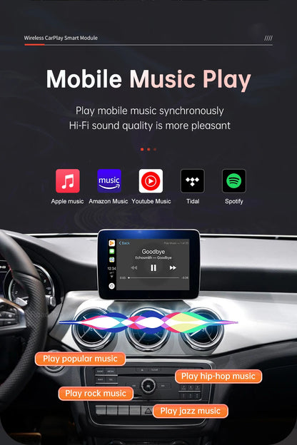 Road Top Wireless CarPlay for Mercedes Benz A B Class W176 W246 GLA CLA 2016-2018 with Android Auto Mirror Link AirPlay Function