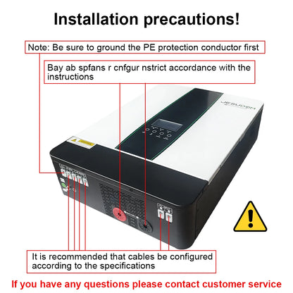 SP Hybrid Solar Inverter 7KW MPPT 48V Pure Sine Wave Inverter 230VAC Max PV 450V Build in 110A MPPT Charger Controller