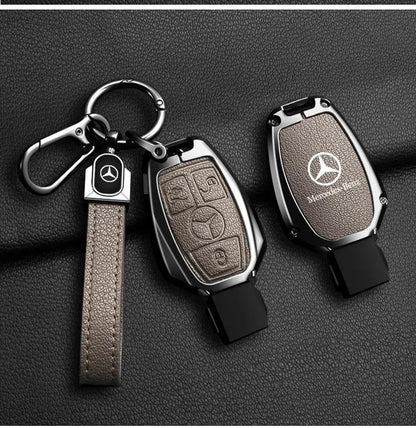 Leather Car Key Case Cover Holder Protector For Mercedes Benz A B C E Class GLS GLA GLK GLC CLS CLA AMG W204 W205 W212 W463 W176