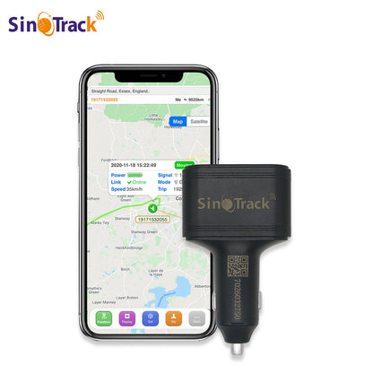 SinoTrack Type C et USB Allume-cigare GPS Tracker ST-909 Chargeur de téléphone de voiture avec application de suivi en ligne gratuite