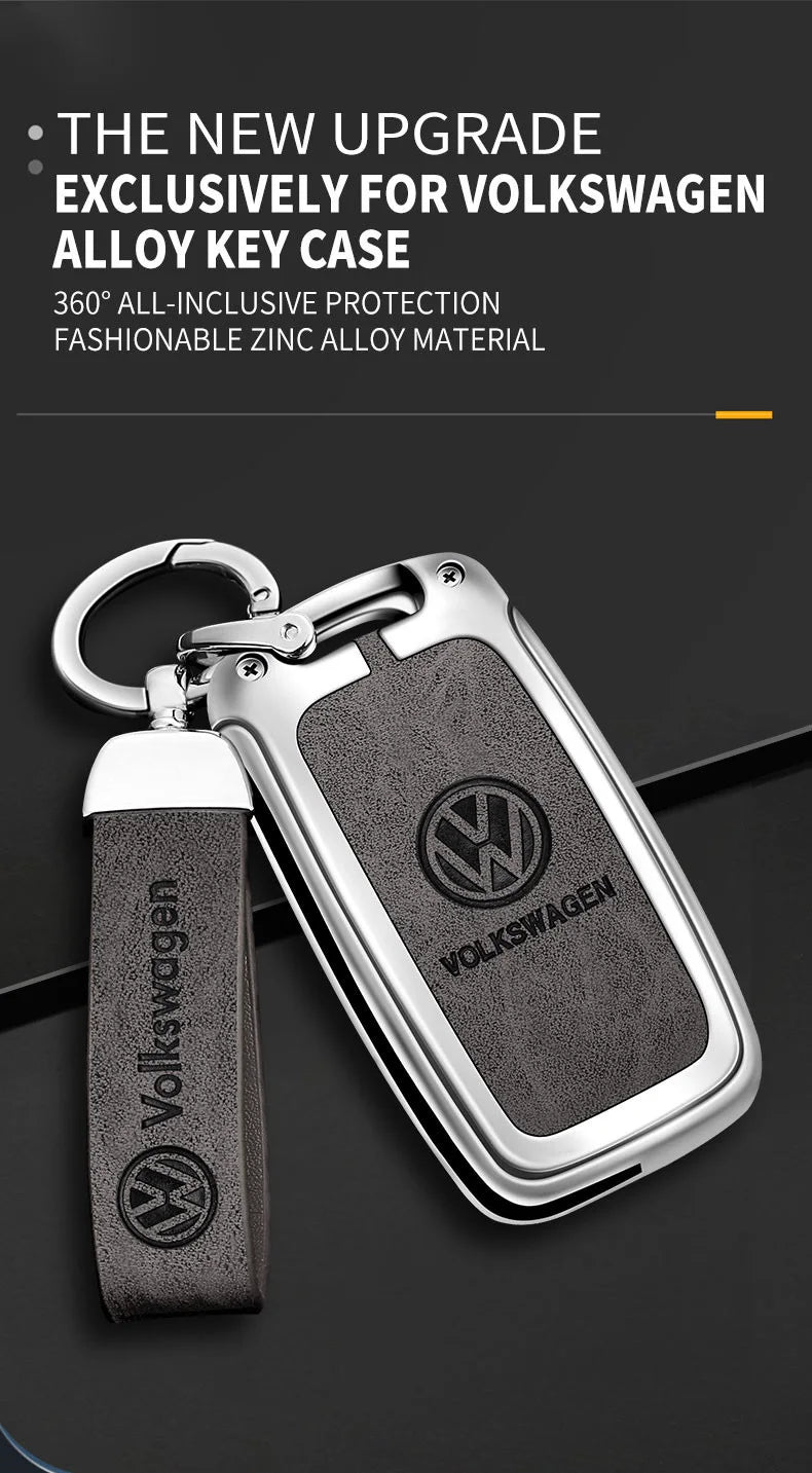 Leather Car Remote Key Case Protector Cover For Volkswagen VW Polo Tiguan Golf Jetta Beetle Eos Scirocco Up Transporter Sharan