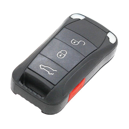 XNRKEY 2/4/3+1 boutons Flip Remote Key Shell Fob pour Porsche Cayenne 2003+ lame HU66 non coupée étui de clé de voiture à distance pliable