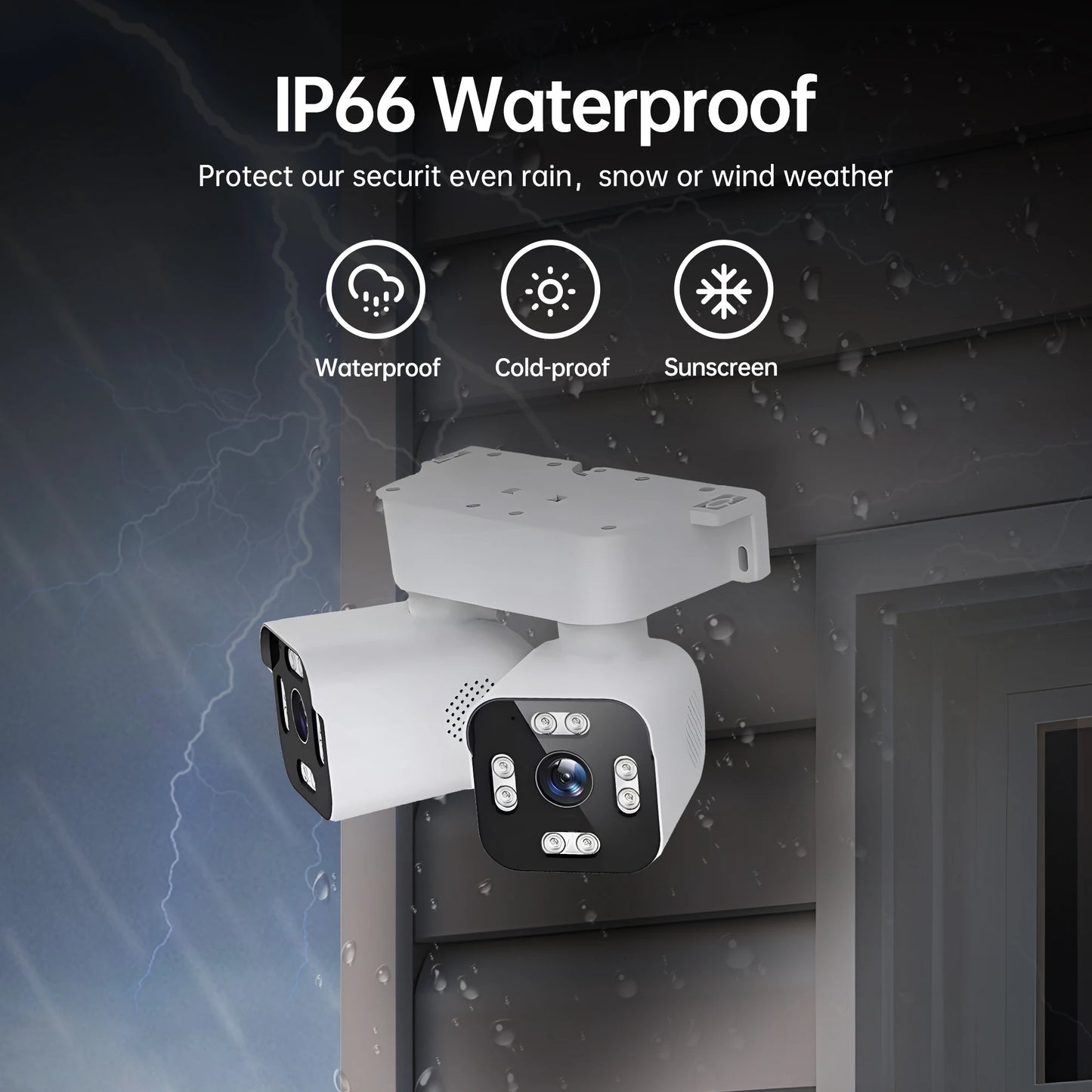 Caméra IP Bullet Wifi PTZ 5MP 10X Zoom double objectif Suivi automatique extérieur Caméra de surveillance vidéo CCTV étanche avec vue panoramique