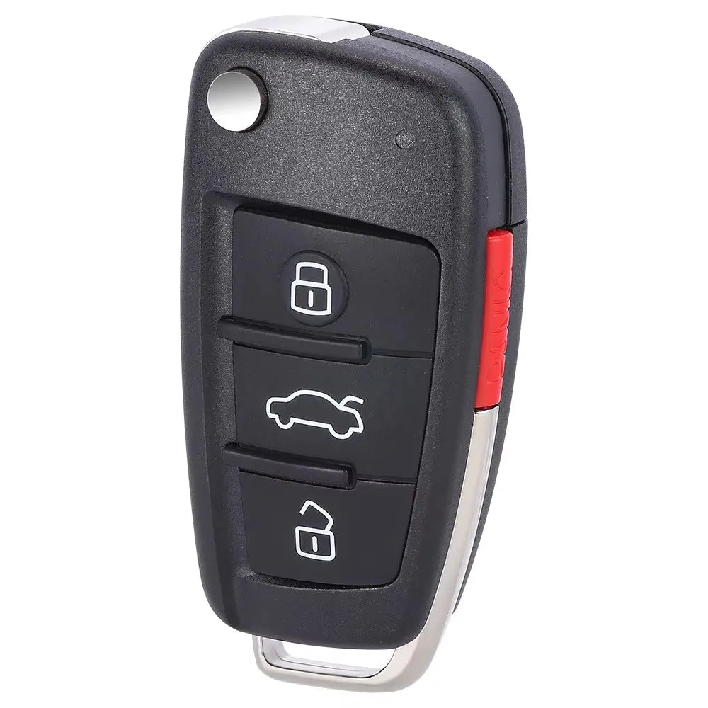 81A 837 220J FCCID: NBGFS12P71 Keyless Go Flip Remote Key Fob 3+1B ASK 315MHz MQB48 Chip for Audi A3 2013-2017 81A837220J