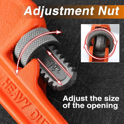 Adjustable Pipe Wrench Faucet Tube Key Universal Plumbing Tap Heavy Duty Pliers Clamp Spanner Plumber Tools