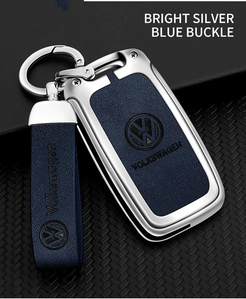 Leather Car Remote Key Case Protector Cover For Volkswagen VW Polo Tiguan Golf Jetta Beetle Eos Scirocco Up Transporter Sharan